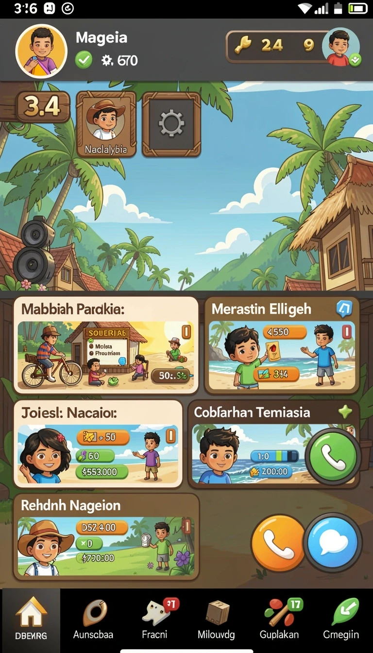 pcpc7 - Fitur sosial yang memungkinkan interaksi dengan teman.